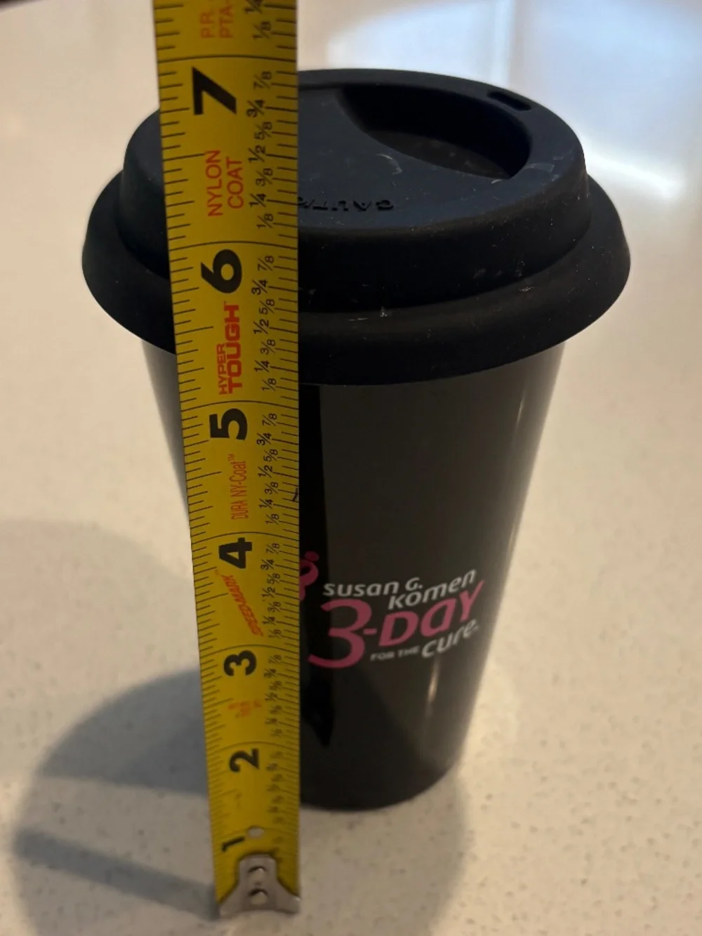 Susan G. Komen 3-Day for the Cure Black 16 oz Travel Mug/Tumbler
